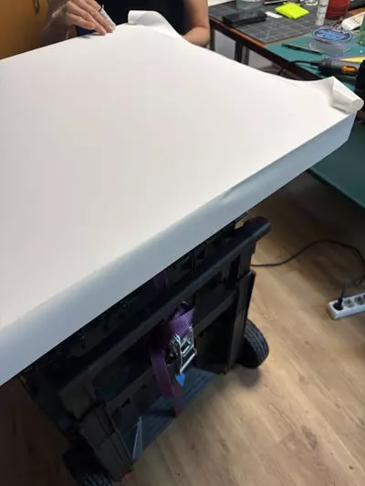 Arbeitsschritte, Raumveredelung, Küchenfolierung