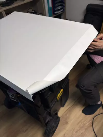 Arbeitsschritte, Raumveredelung, Küchenfolierung