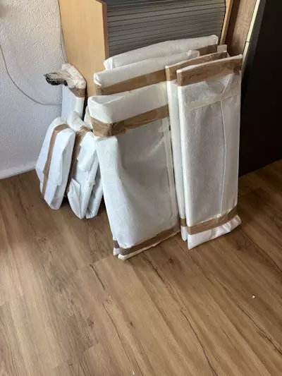 Arbeitsschritte, Raumveredelung, Küchenfolierung